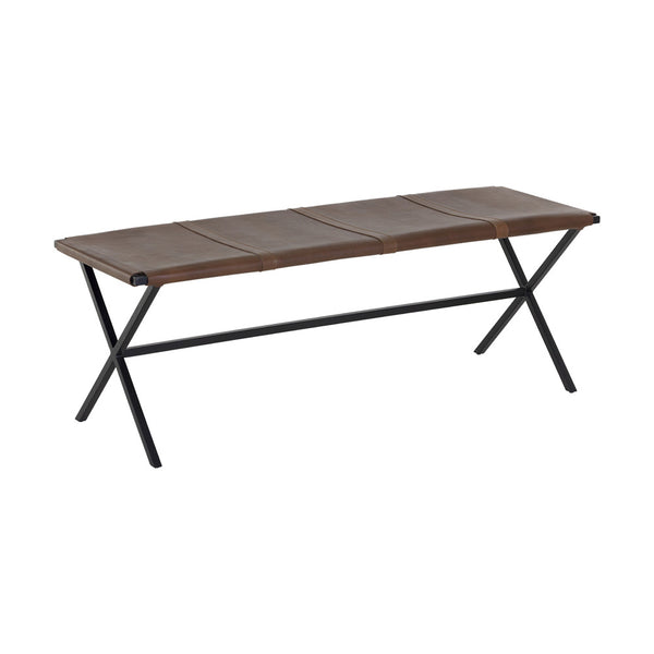 banc-cuir-émaillé-style