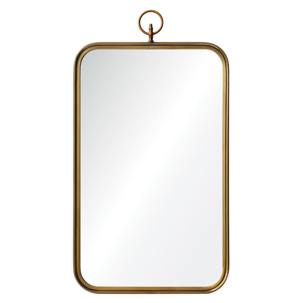 Miroir or antique Anne-Marie avec anneau Maillé Style