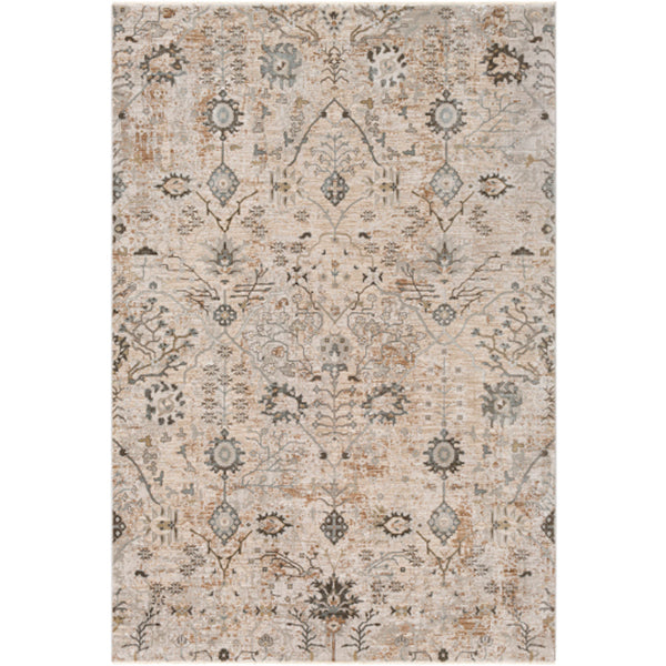 carpette motif classique ivoire beige gris Maillé Style
