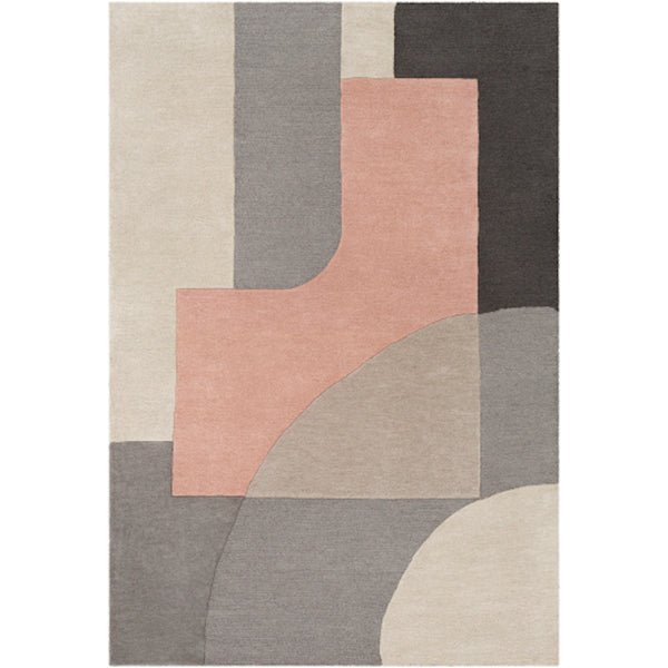 carpette motif rose gris Maillé Style