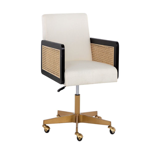 LA CHAISE DE BUREAU - ROTIN - IVOIRE - NOIRE - OR - MAILLÉSTYLE