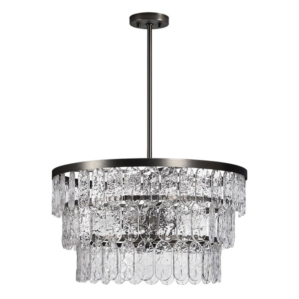 LAMPE - SUSPENSION - VERRE - TEXTURE - FER - MAILLÉSTYLE