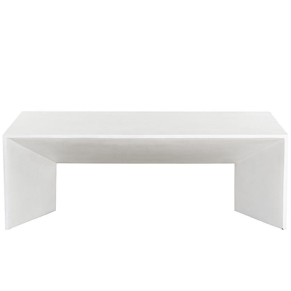 LA TABLE À CAFÉ - RECTANGULAIRE - BÉTON - BLANC - MINIMALISTE - MAILLÉSTYLE