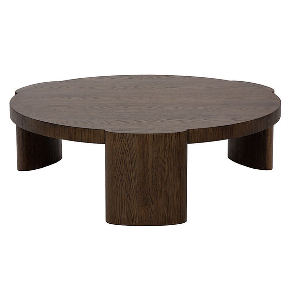 LA TABLE À CAFÉ - RONDE - BOIS - MASSIF - PLACAGE - MARRON - MAILLÉSTYLE