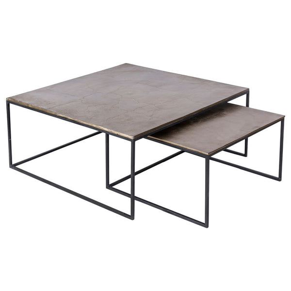 LA TABLE D'APPOINT - IMBRIQUÉE - LAITON - ANTIQUE - FER - NOIR - MAILLÉSTYLE