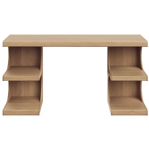 LE BUREAU - CHÊNE - MASSIF - BOIS - MARRON - ÉTAGÈRES - INTÉGRÉES - MAILLESTYLE
