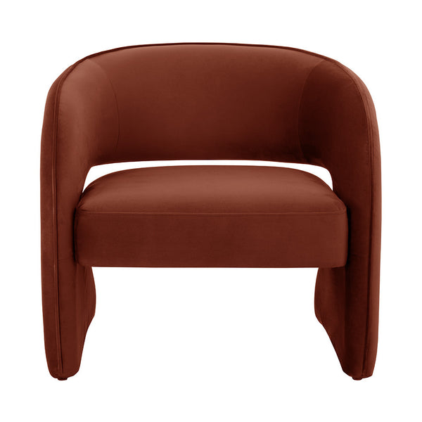 LE FAUTEUIL - ROUILLE - ARRONDI - COURBÉ - REMBOURRÉ - MAILLESTYLE