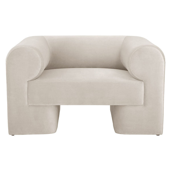 LE FAUTEUIL - TAUPE - RECTANGLE - ACCOUDOIRS - ARRONDIES - MAILLESTYLE