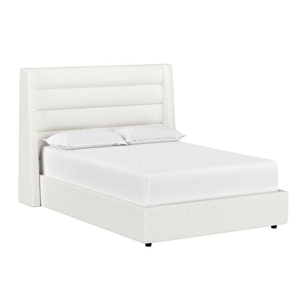 LE LIT QUEEN - PERLE - BEIGE - GRIS - CAPITONNÉ - MODERNE - MAILLÉSTYLE
