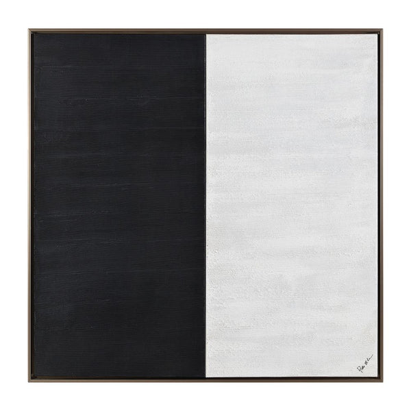TABLEAU - DUALITÉ - NOIR - BLANC - TEXTURÉ - MINIMALISTE - MAILLÉSTYLE
