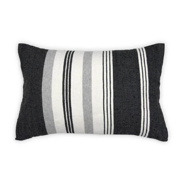 le coussin félix lombaire noir ligné blanc et gris Maillé Style