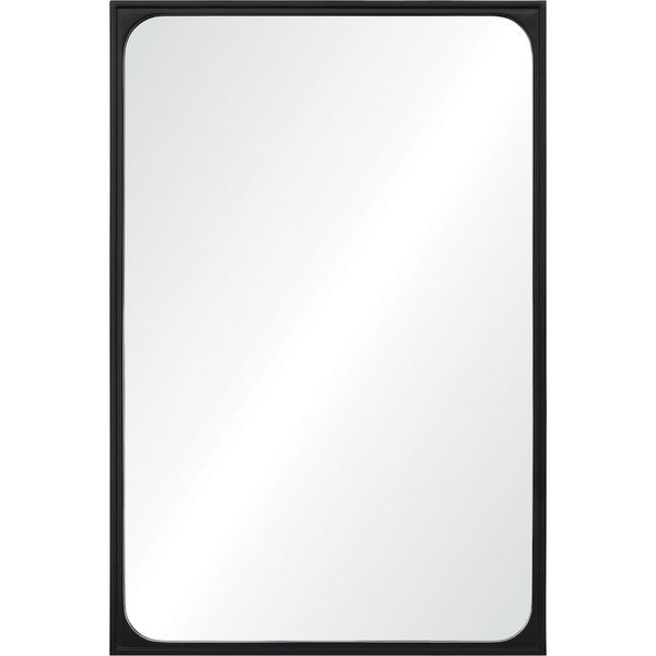 miroir sorel coin arrondi noir metal Maillé style