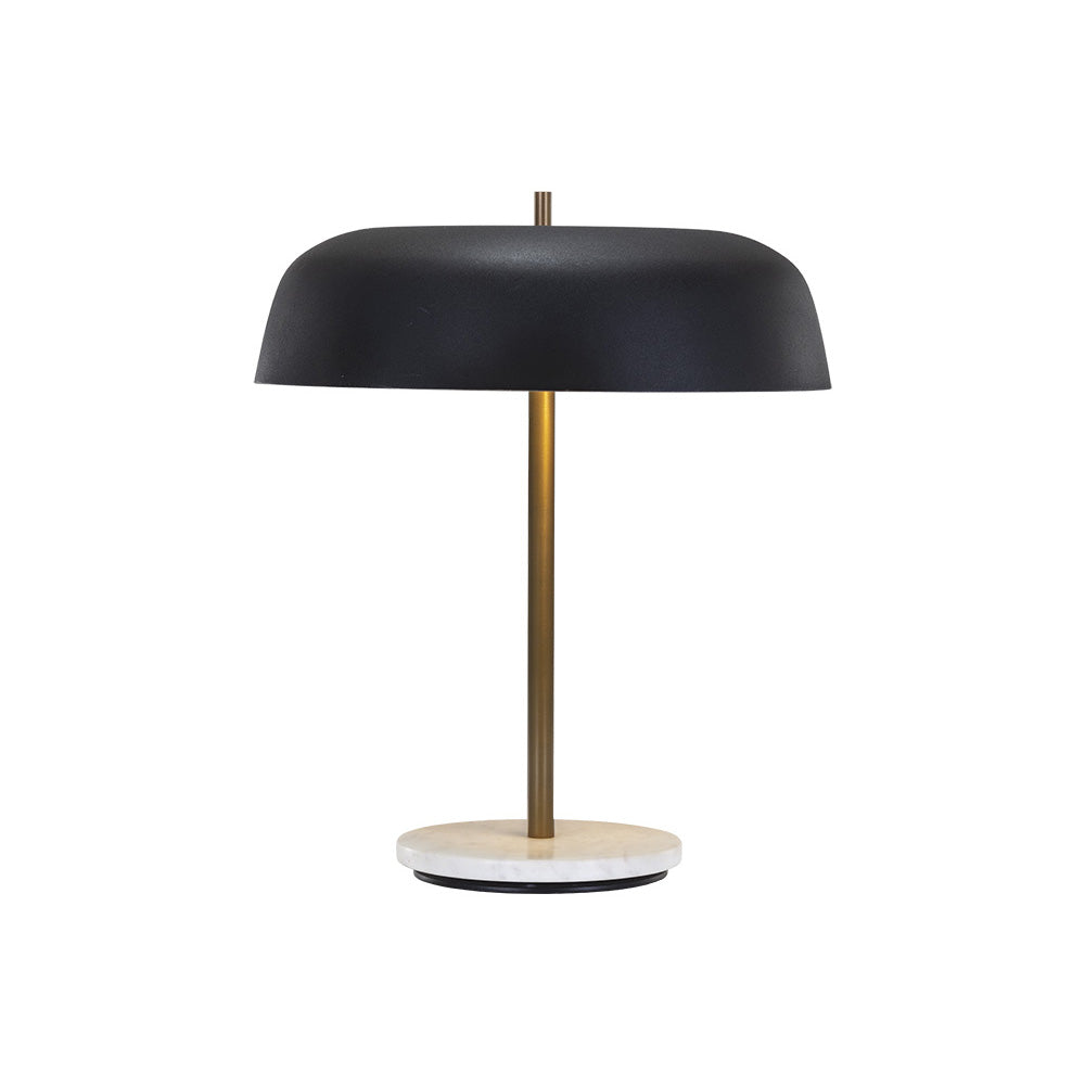 lampe-sur-table-fer-noir-mat-émaillé-style