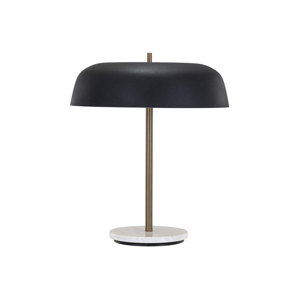 lampe-sur-table-fer-noir-mat-émaillé-style
