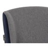 Chaise-gris-bleu-émaillé-style