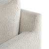 Canapé sectionnel ANDERS, forme en L avec tissu blanc noix de coco et pieds en métal noir mat par Maillé Style (Érik Maillé)