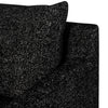 Chaise ANDERS, fauteuil en tissu poivre et sel et pieds en métal noir mat par Maillé Style (Érik Maillé)