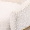 Chaise Colette, fauteuil en tissu blanc et structure en laiton par Maillé Style (Érik Maillé)