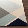carpette moderne gris bleu forme géométrique Maillé Style