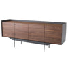 Le rangement EGON est un buffet avec 4 portes encadrées par une structure de bronze pour un design contemporain, moderne et minimaliste par Maillé Style (Érik Maillé)