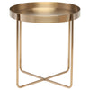 La table d'appoint Gaultier a un design sophistiqué par son fini doré tout en restant simple et léger par Maillé Style (Érik Maillé)