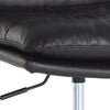 LA CHAISE DE BUREAU - NOIRE - FAUX - CUIR - ROULETTES - LAITON ANTIQUE - CAPITONNÉE - MAILLESTYLE