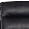 LA CHAISE DE BUREAU - NOIRE - FAUX - CUIR - ROULETTES - LAITON ANTIQUE - CAPITONNÉE - MAILLESTYLE