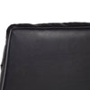 LA CHAISE DE BUREAU - NOIRE - FAUX - CUIR - ROULETTES - LAITON ANTIQUE - CAPITONNÉE - MAILLESTYLE