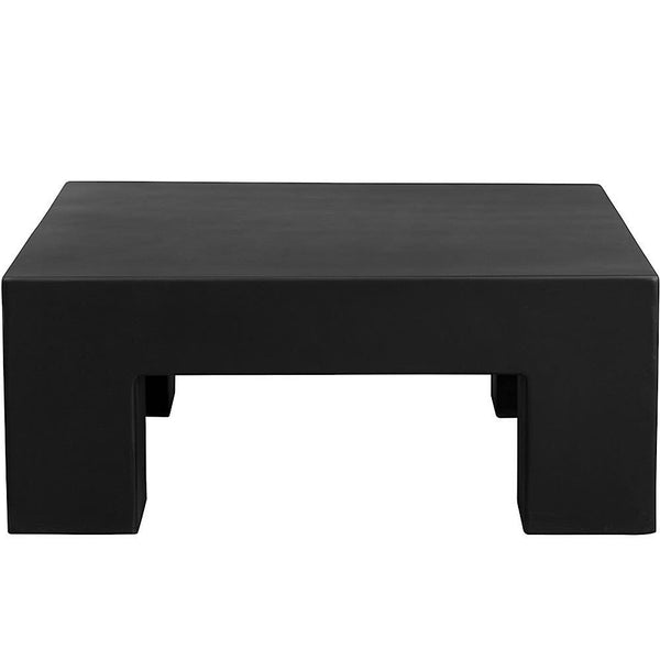 LA TABLE À CAFÉ - BÉTON - SCELLÉ - NOIR - CARRÉ - PATTES - MAILLESTYLE