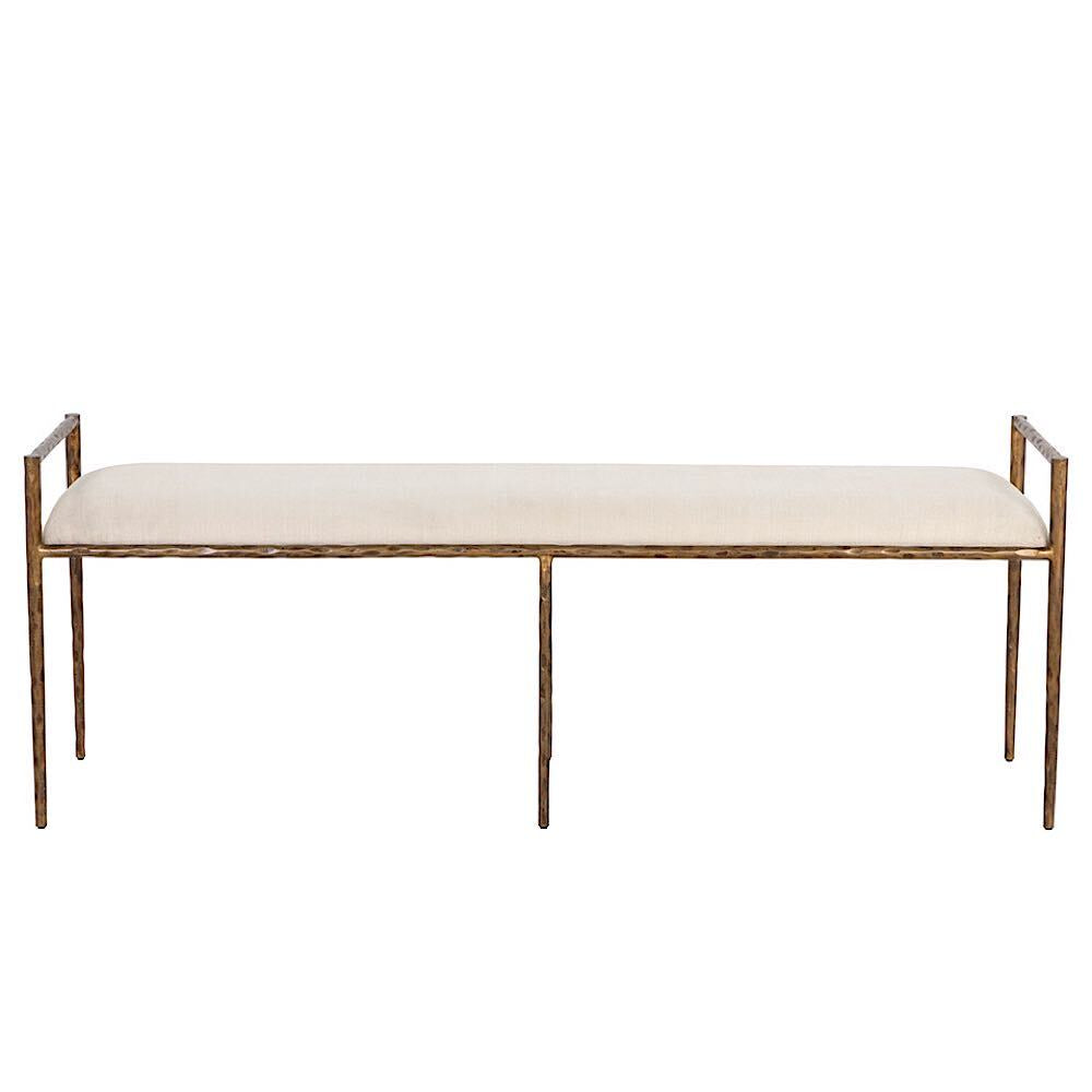 LE BANC - LAITON - ANTIQUE - CLASSIQUE - CRÈME - MAILLÉSTYLE