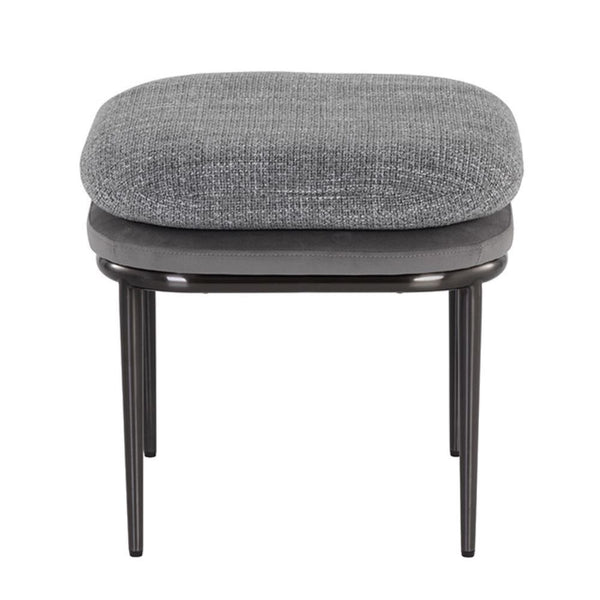 LE POUF - GRIS - PATTES - NOIRES - CONTEMPORAIN - CHIC - MAILLÉSTYLE