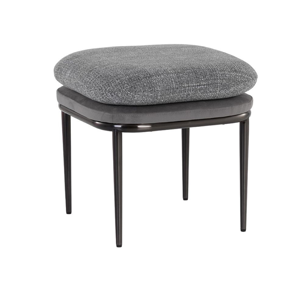 LE POUF - GRIS - PATTES - NOIRES - CONTEMPORAIN - CHIC - MAILLÉSTYLE