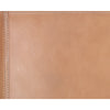 Le tabouret Linda, tabouret à la fois élégant (cuir beige et acier inoxydable poli) et industriel avec ses fixations visibles par Maillé Style (Érik Maillé)