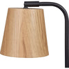 lampe sur table en béton noir et bois pale yan Maillé style