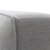 Lit Outremont en tissu gris clair pour un design discret et luxueux italien aux lignes épurées par Maillé Style (Érik Maillé)