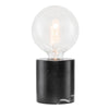 Lampe sur table PIA avec une base de marbre noir et une simple ampoule par Maillé Style (Érik Maillé)