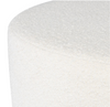 ROBERTA, pouf rond en tissu bouclé blanc babeurre par Maillé Style (Érik Maillé)