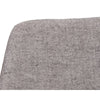 Tabouret de comptoir Roy, tabouret au design masculin et aéré avec son siège bicolore tissu gris et cuir brun cannelle par Maillé Style (Érik Maillé)