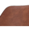 Tabouret de comptoir Roy, tabouret au design masculin et aéré avec son siège bicolore tissu gris et cuir brun cannelle par Maillé Style (Érik Maillé)