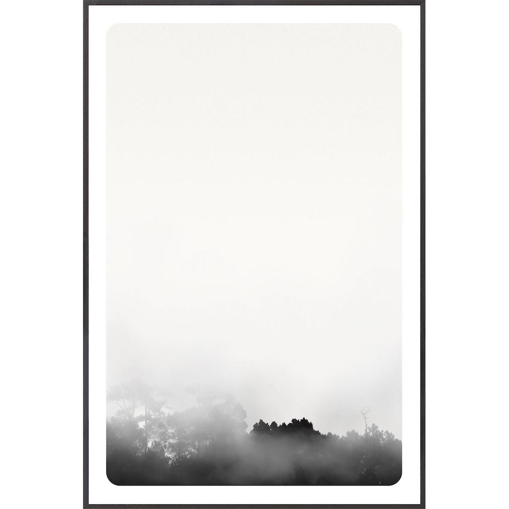 photographie toile d'art brouillard I noir et blanc Maillé style