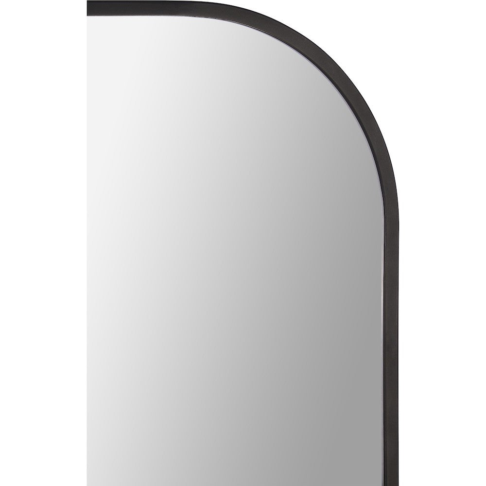 miroir lin arche noir en métal Maillé style