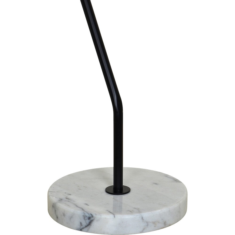 Lampe sur pied patina noir avec base en marbre carrare Maillé style
