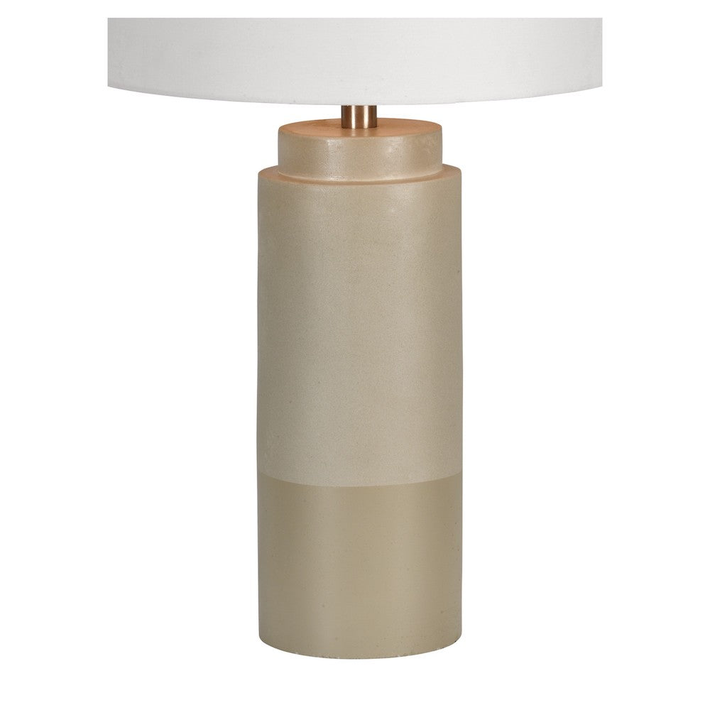 lampe sur table en ciment sable beige Sablon Maillé style