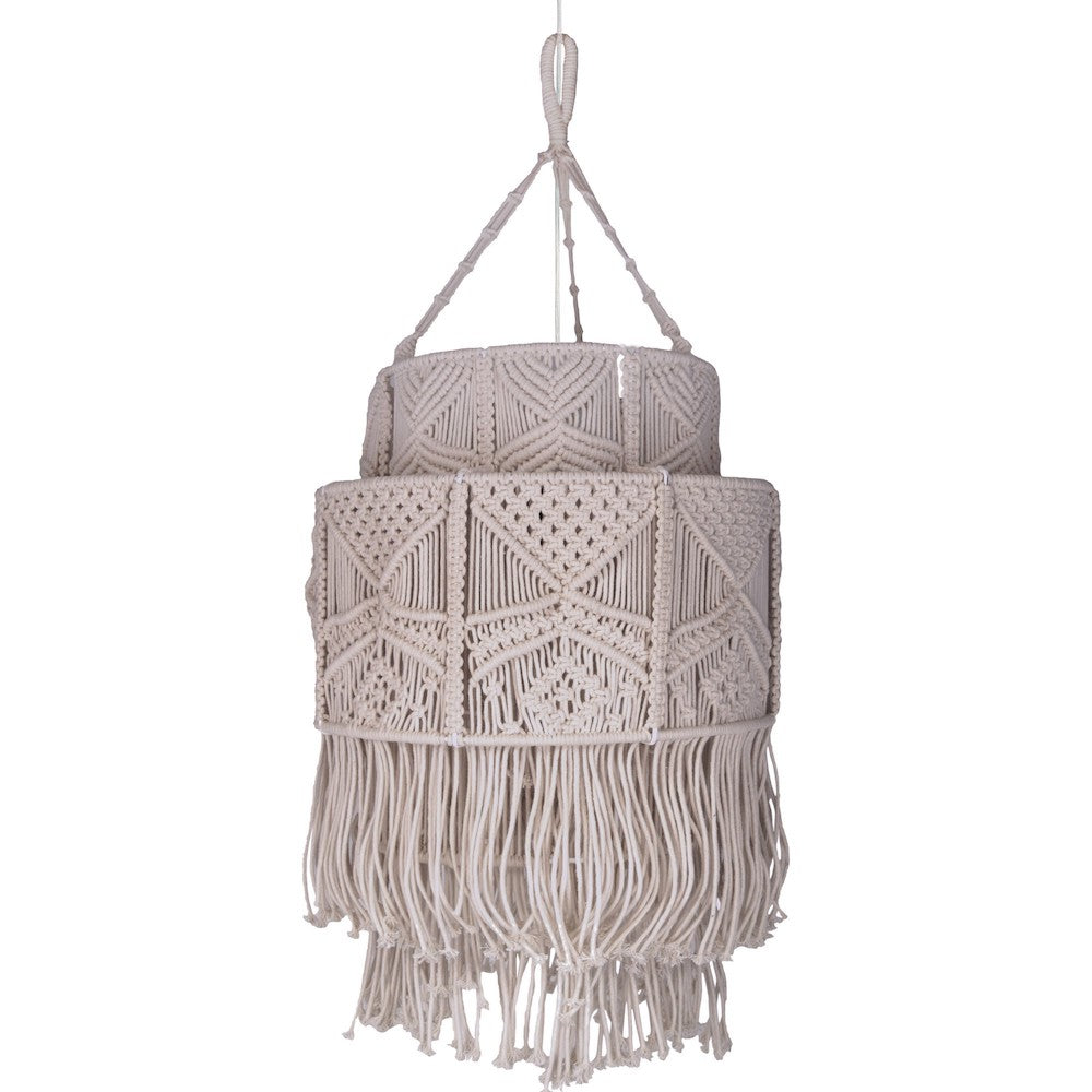 luminaire Storm boho macramé Maillé style