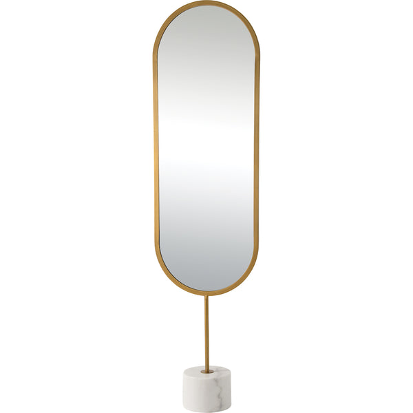 le miroir sur pied Tage or base en marbre Maillé style