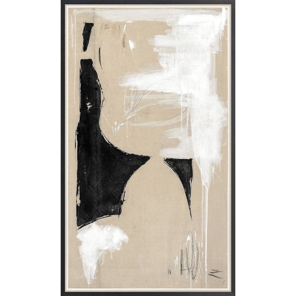trébuche toile d'art noir et blanc abstrait Maillé style
