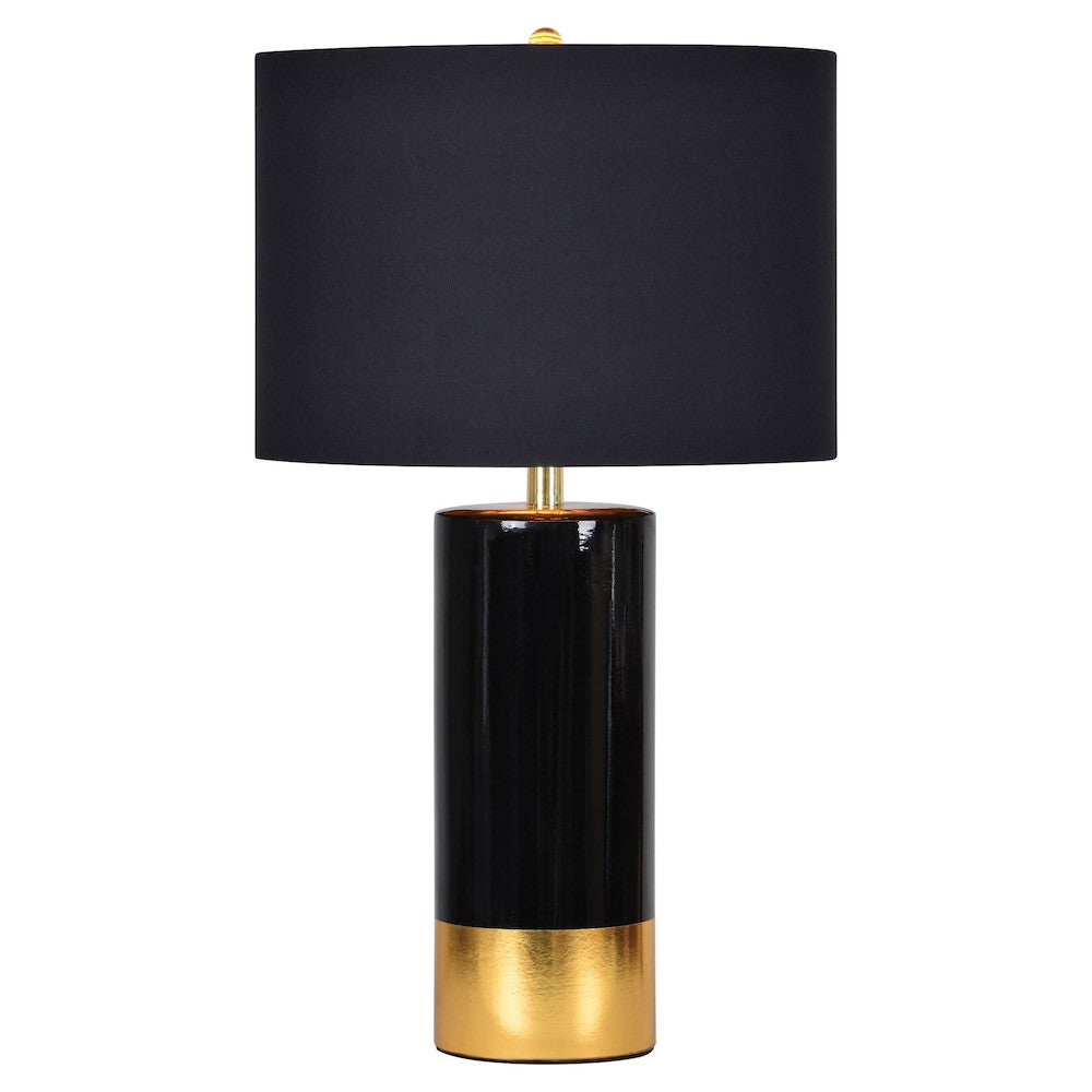 lampe sur table Tux noir et or Maillé style